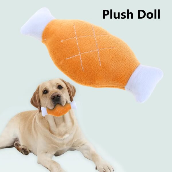 61P6Nt6e8rL Pet Toy Chicken Bone Plush Leg Dog Toy Cat Toy Soft Drumstick