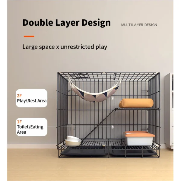 Sangkar Kucing Cat Cage 2 level 2 Doors