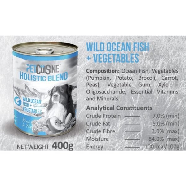 Petcuisine Dog 400g Holistic Feast Pate Ocean Fish Wet Canned Food
